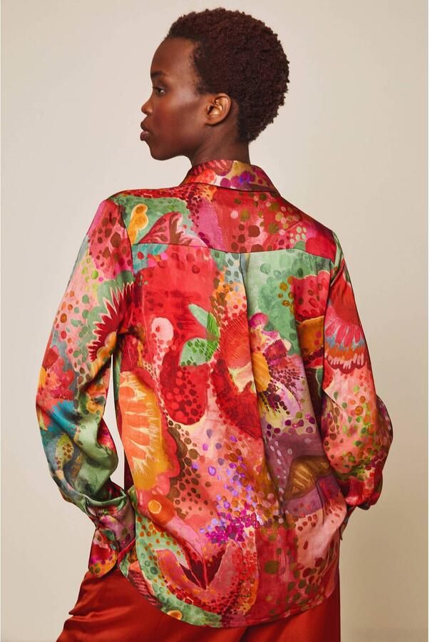Oilily gebloemde blouse meerkleurig - Foto 3