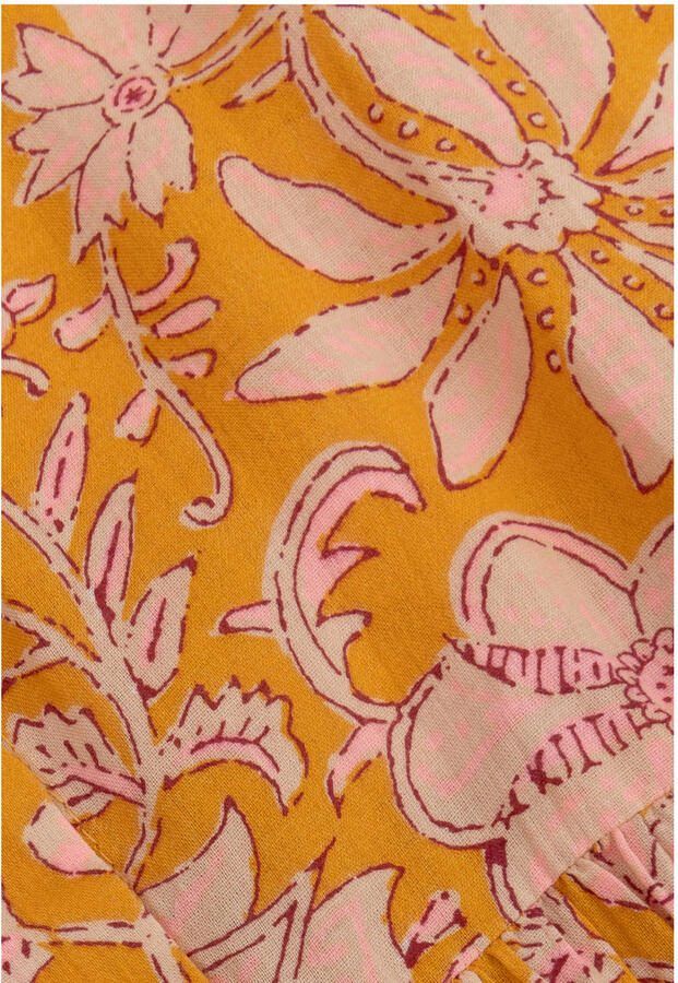 Oilily gebloemde maxi jurk geel - Foto 2