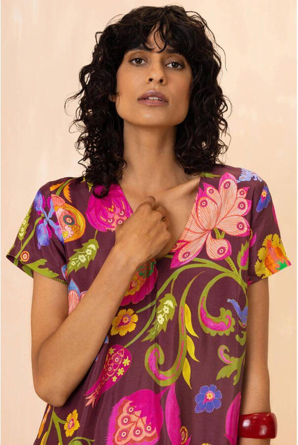 Oilily gebloemde maxi jurk multi