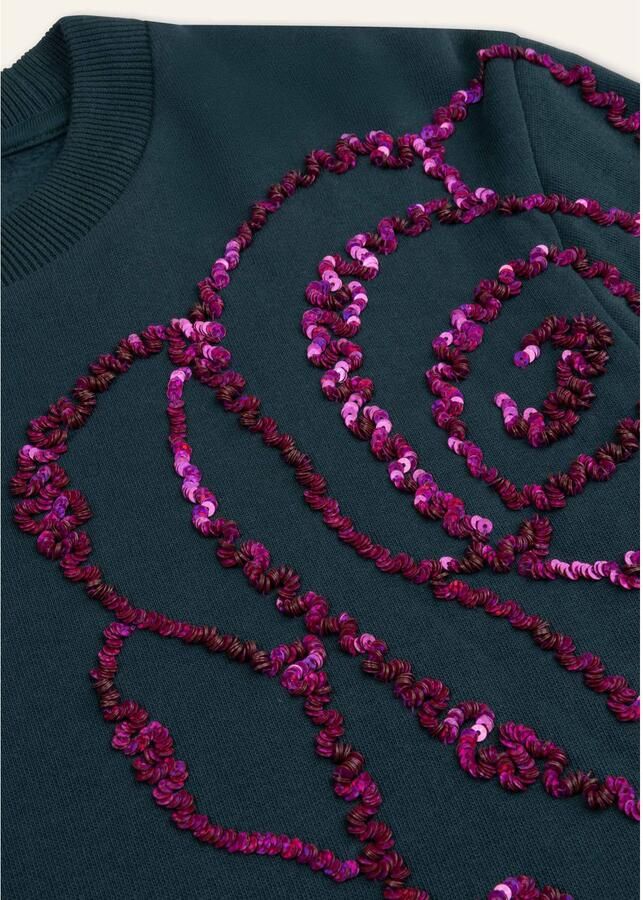 Oilily gebloemde trui donkerblauw - Foto 2