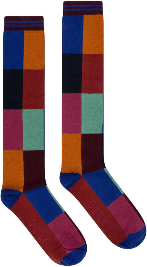 Oilily geruite kniekousen Asocks multi