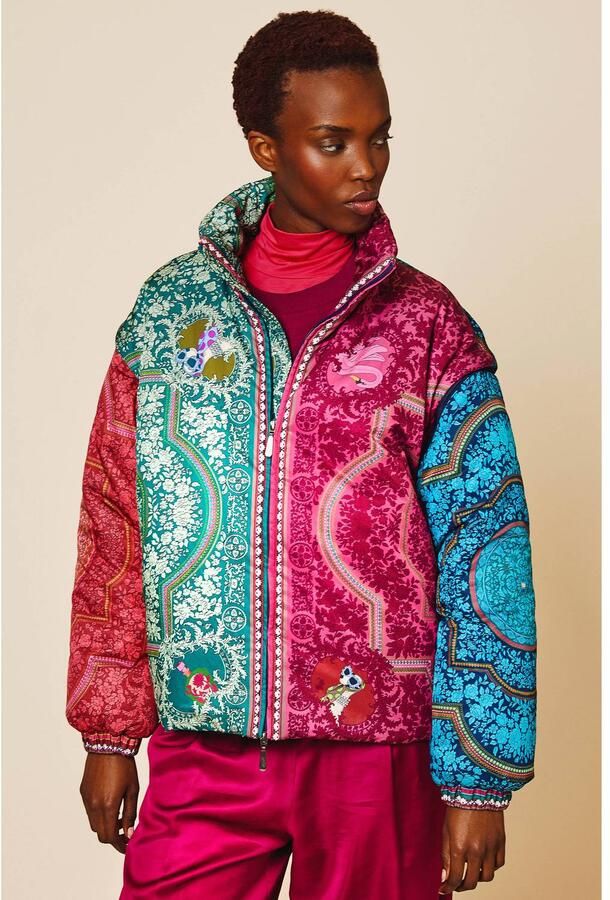 Oilily gewatteerde jas met print meerkleurig