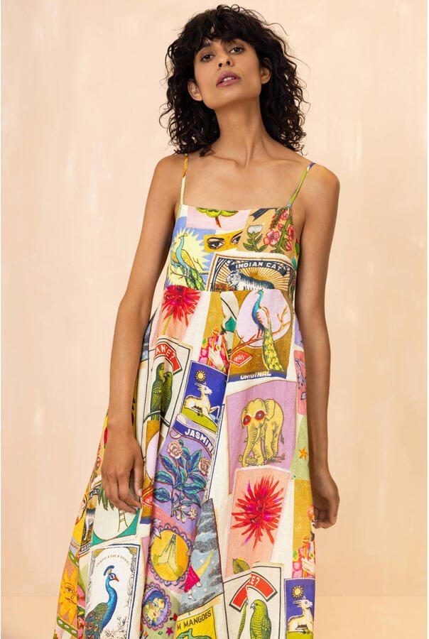 Oilily linnen maxi jurk multi