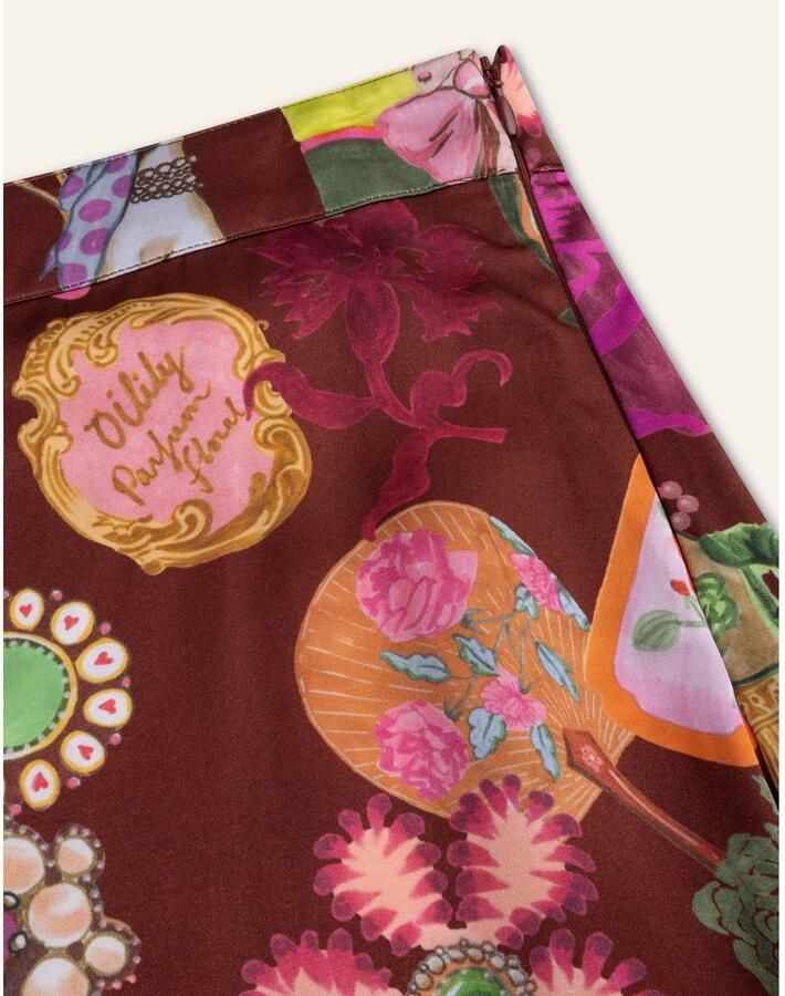 Oilily midi A-lijn rok met print roodbruin - Foto 2