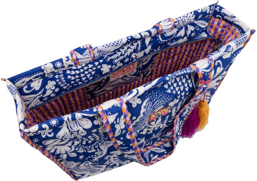 Oilily shopper Sanny met paisley print blauw - Foto 2