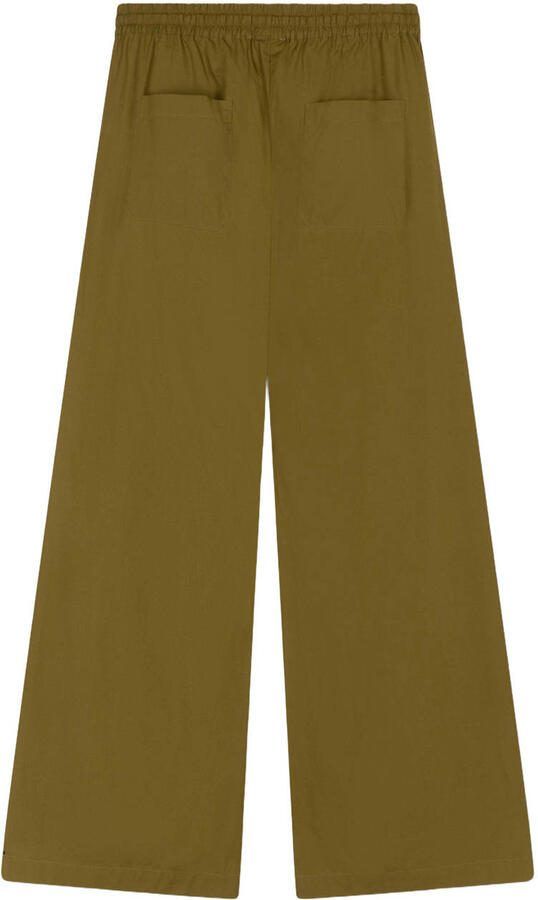 Oilily wide leg high waist broek olijfgroen - Foto 2