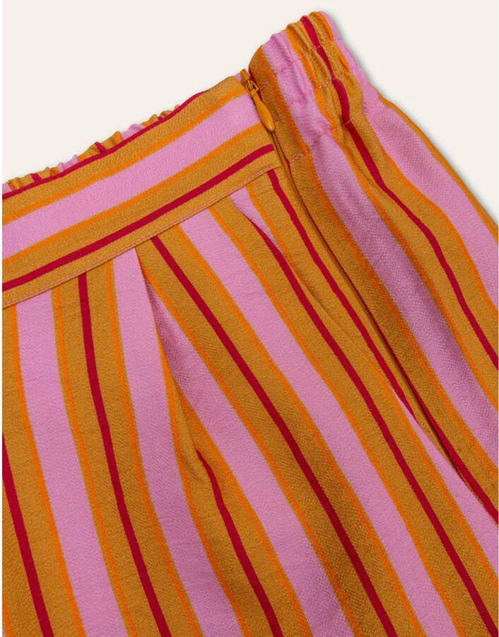 Oilily wide leg high waist gestreepte broek roze - Foto 2