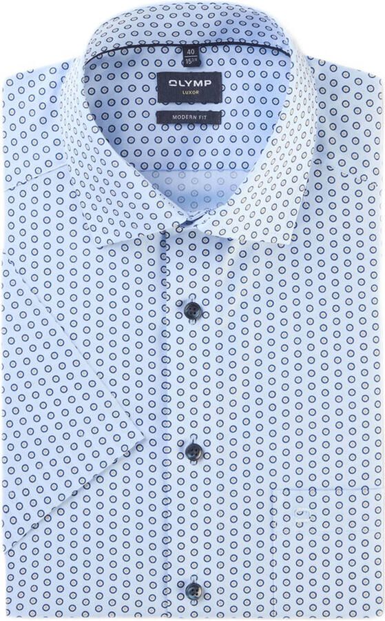 OLYMP Overhemd met korte mouwen Luxor modern fit met modieuze print - Foto 3