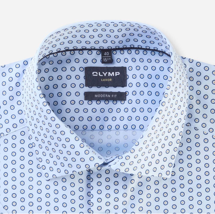 OLYMP Overhemd met korte mouwen Luxor modern fit met modieuze print - Foto 2
