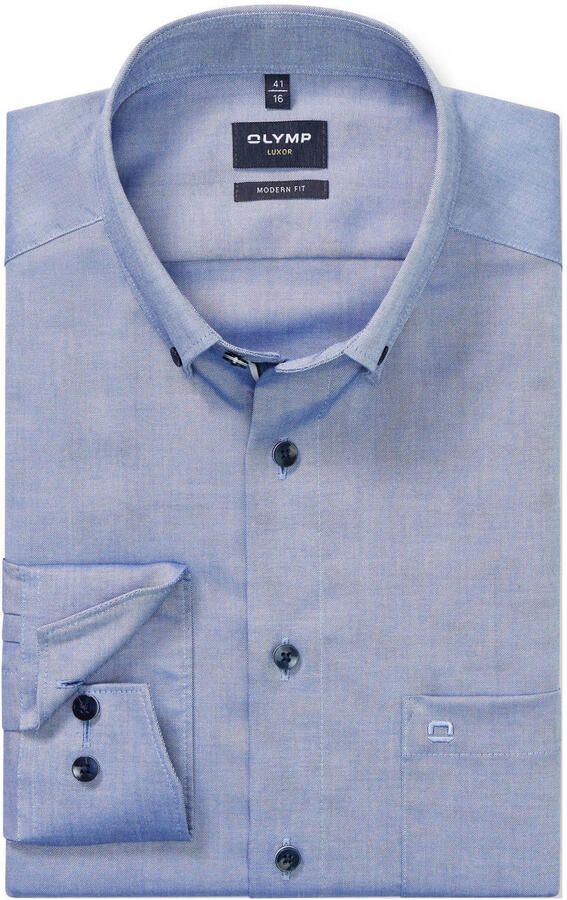 OLYMP Overhemd met lange mouwen Luxor modern fit modern fit businessoverhemd button-down kraag - Foto 3