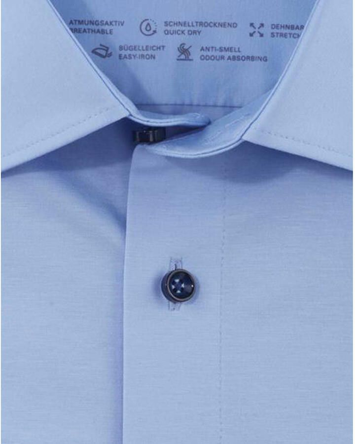 OLYMP Overhemd met lange mouwen Luxor 24 Seven modern fit jersey shirt met geurremmende materiaaleigenschappen - Foto 2