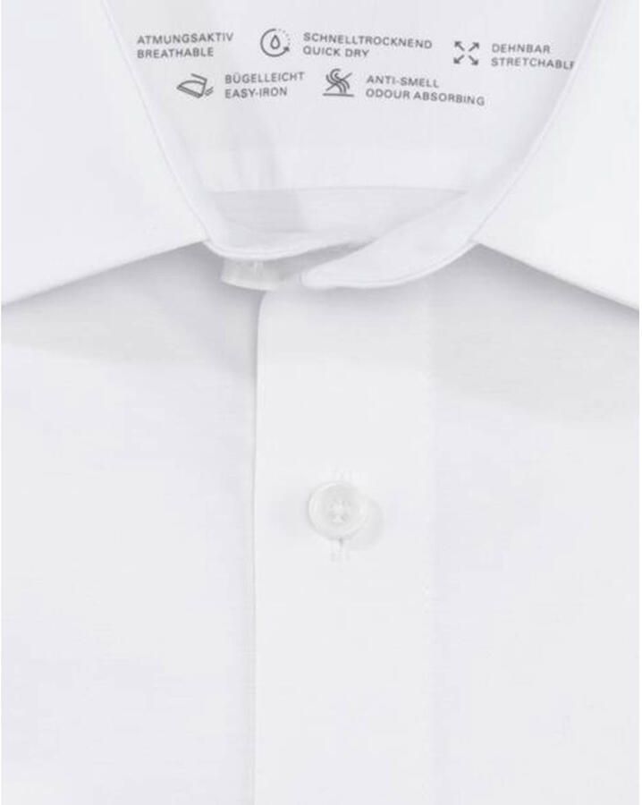 OLYMP Overhemd met lange mouwen Luxor 24 Seven modern fit jersey shirt met geurremmende materiaaleigenschappen