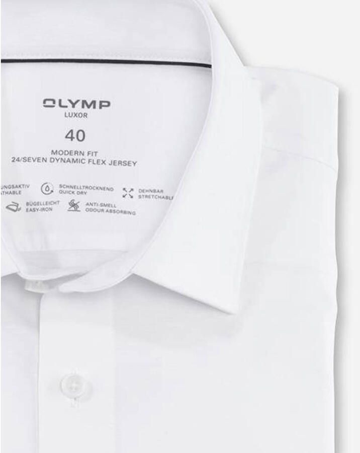 OLYMP Overhemd met lange mouwen Luxor 24 Seven modern fit jersey shirt met geurremmende materiaaleigenschappen - Foto 2