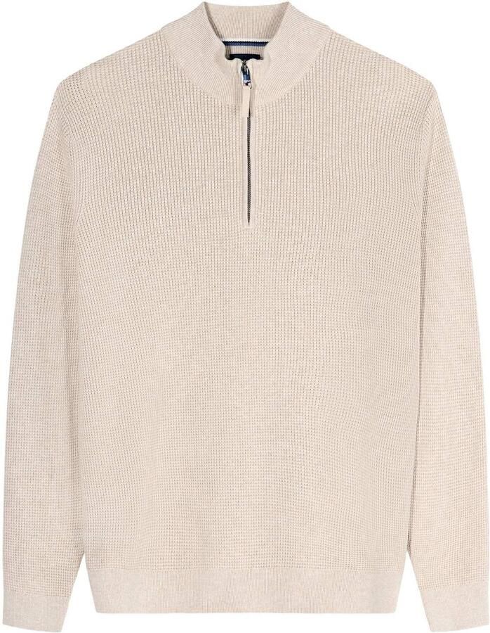 Olymp katoenen regular fit gebreide trui beige