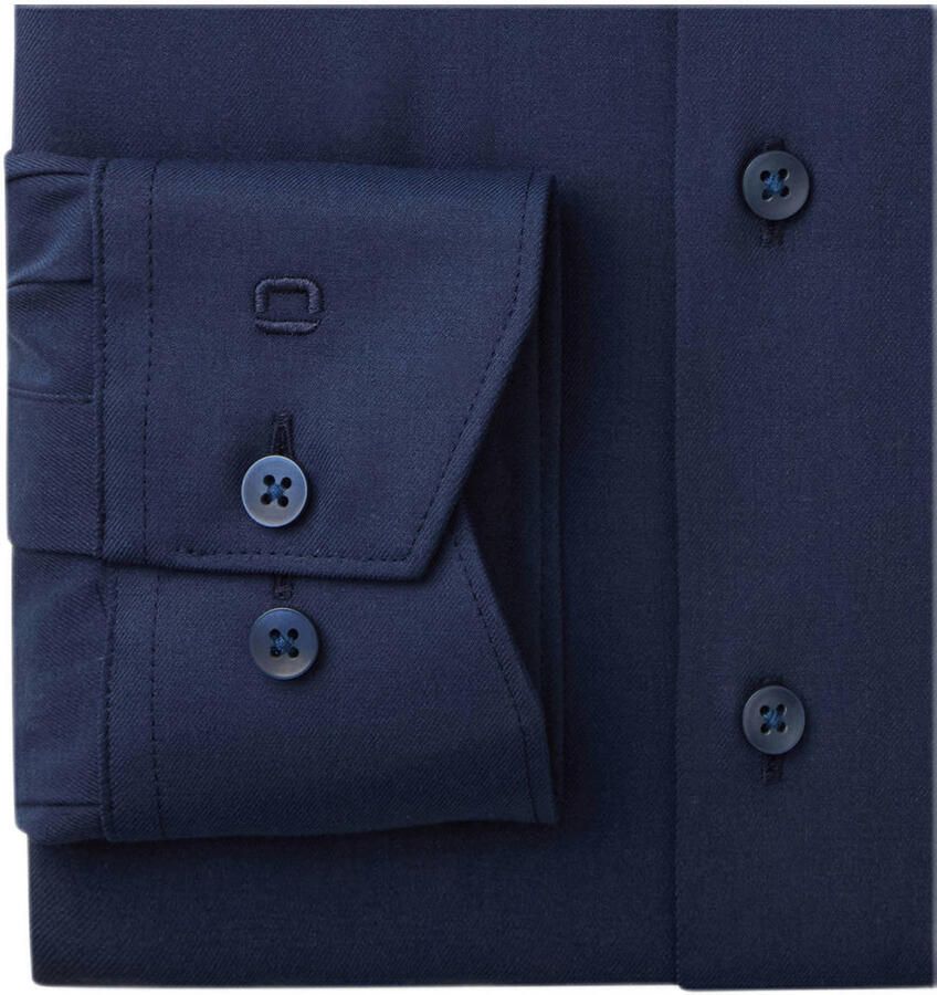 Olymp business overhemd Luxor Modern Fit normale fit donkerblauw effen katoen - Foto 1