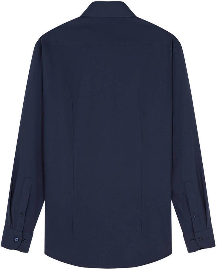 Olymp business overhemd Luxor Modern Fit normale fit donkerblauw effen katoen - Foto 3