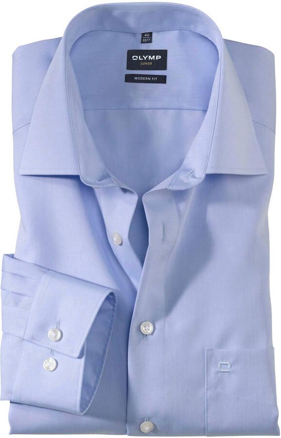 OLYMP Businessoverhemd Luxor modern fit extra lange mouwen strijkvrij met borstzak effen - Foto 3