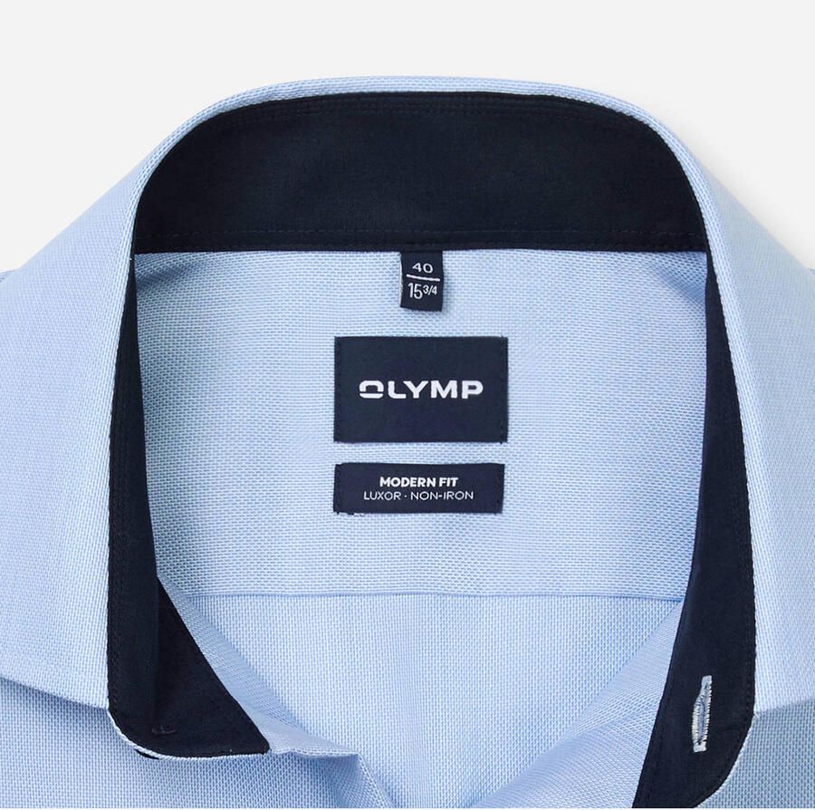 Olymp Modern fit zakelijk overhemd met kentkraag en borstzak - Foto 2