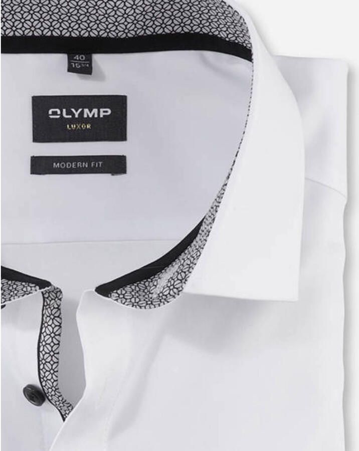 OLYMP Businessoverhemd Luxor modern fit met contrastkleurige details - Foto 2