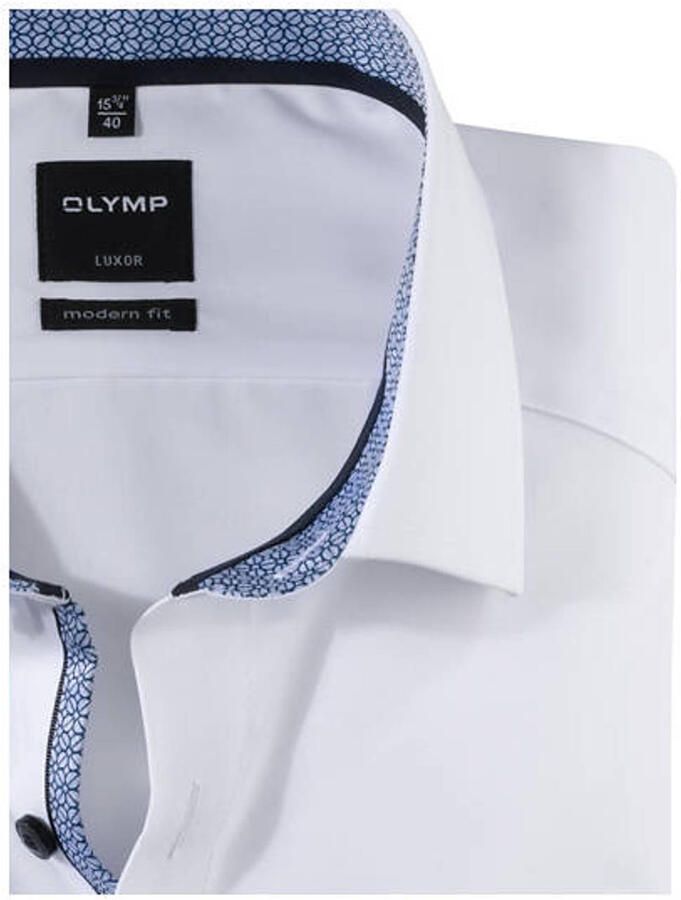 OLYMP Businessoverhemd Luxor modern fit met contrastkleurige details - Foto 2