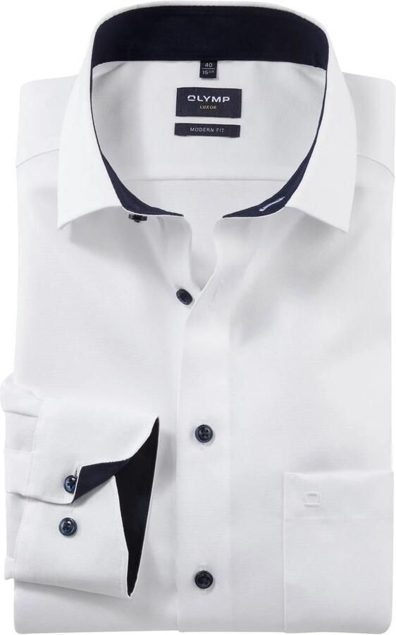 Olymp Modern fit zakelijk overhemd met kentkraag - Foto 3