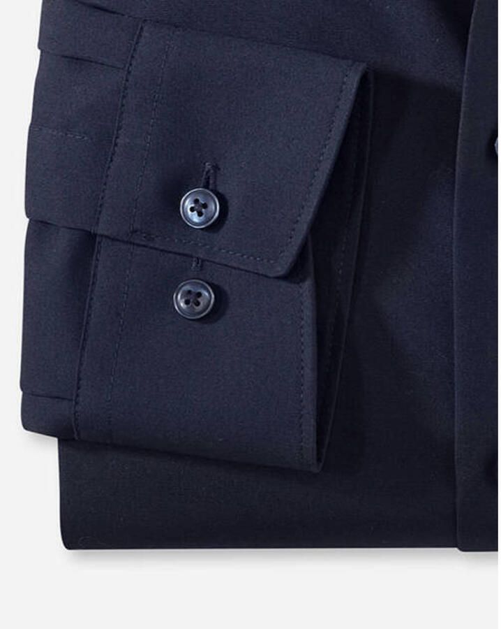 Olymp zakelijk overhemd poplin Luxor modern fit donkerblauw
