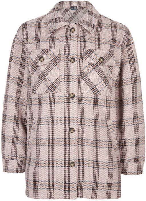 O'Neill geruite blouse lichtbruin