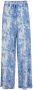 O'Neill high waist wide leg palazzo broek met all over print wit blauw - Thumbnail 1
