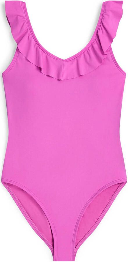O'Neill badpak Tropics met ruches roze