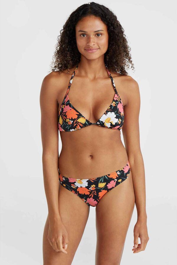 O'Neill bikinibroekje Rita zwart oranje roze - Foto 2