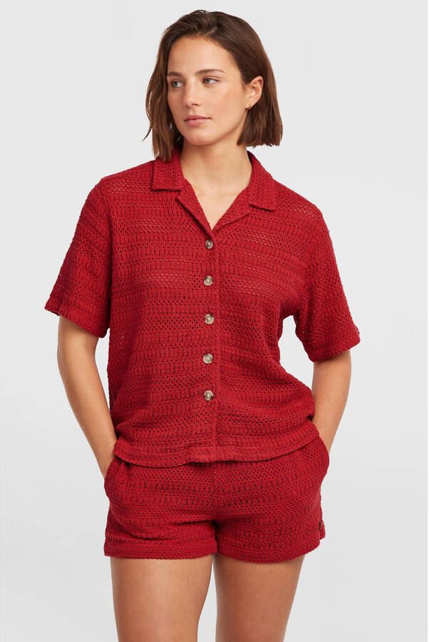 O'Neill blouse rood gehaakt