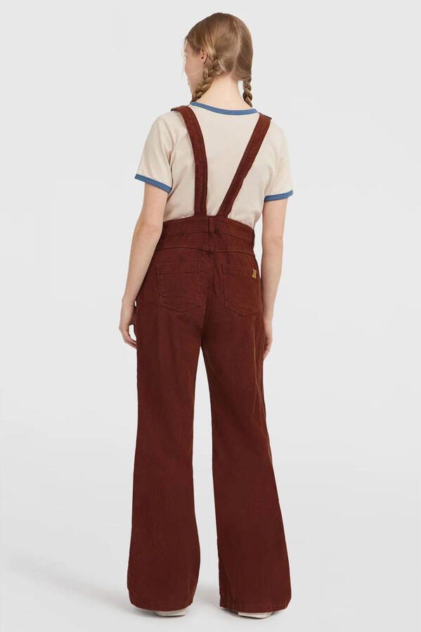 O'Neill corduroy wide leg high waist tuinbroek roodbruin - Foto 2