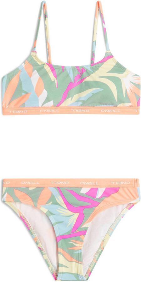 O'Neill crop bikini Sport groen multi