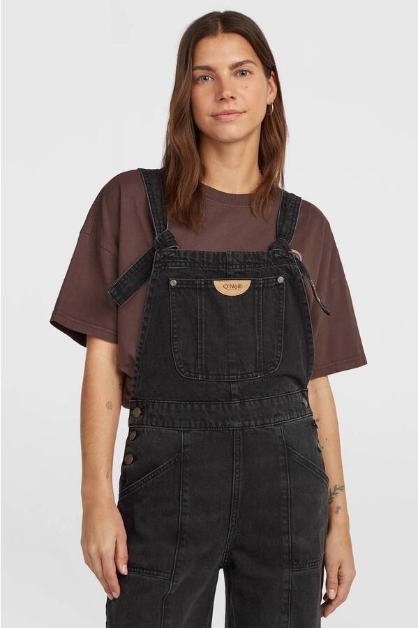 O'Neill denim straight leg tuinbroek black denim