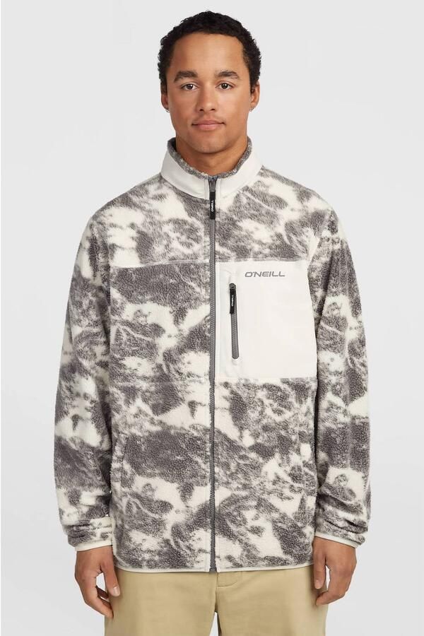 O'Neill fleecevest met print grijs
