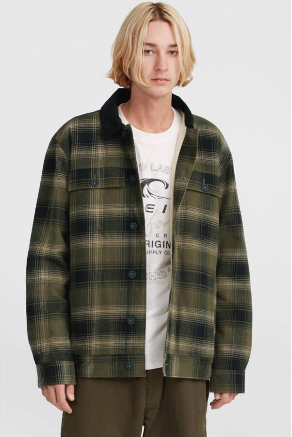 O'Neill geruit flanellen overshirt groen - Foto 3
