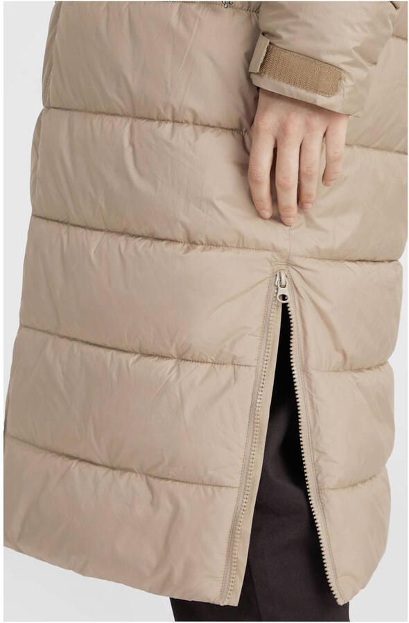 O'Neill lange gewatteerde winterjas beige