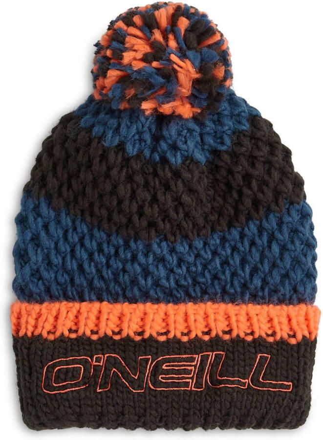 O'Neill muts met pompons donkerblauw zwart oranje