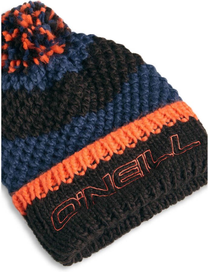 O'Neill muts met pompons donkerblauw zwart oranje - Foto 2