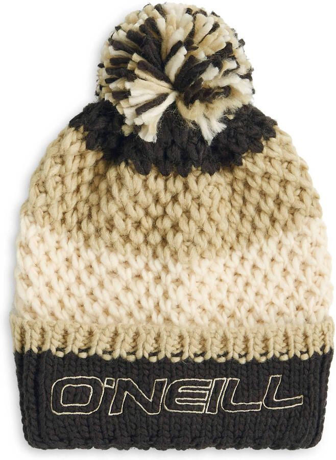 O'Neill muts met pompons zwart beige ecru