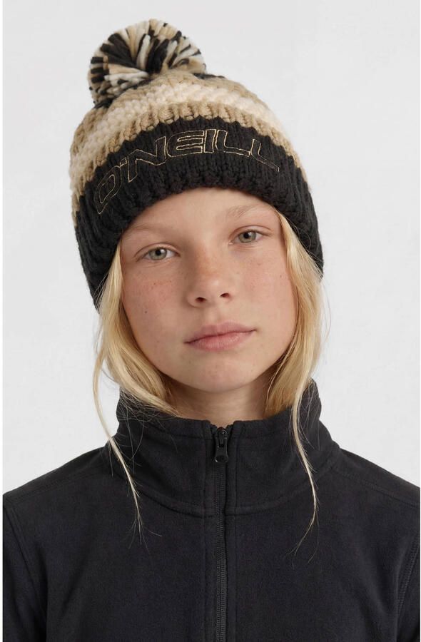 O'Neill muts met pompons zwart beige ecru - Foto 3