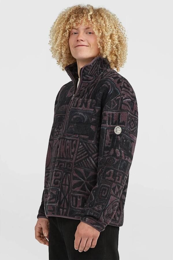 O'Neill oversized fleecetrui met print donkerpaars - Foto 2