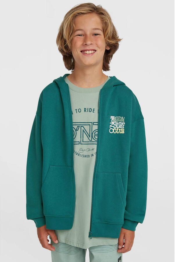 O'Neill sweatvest met backprint donkergroen