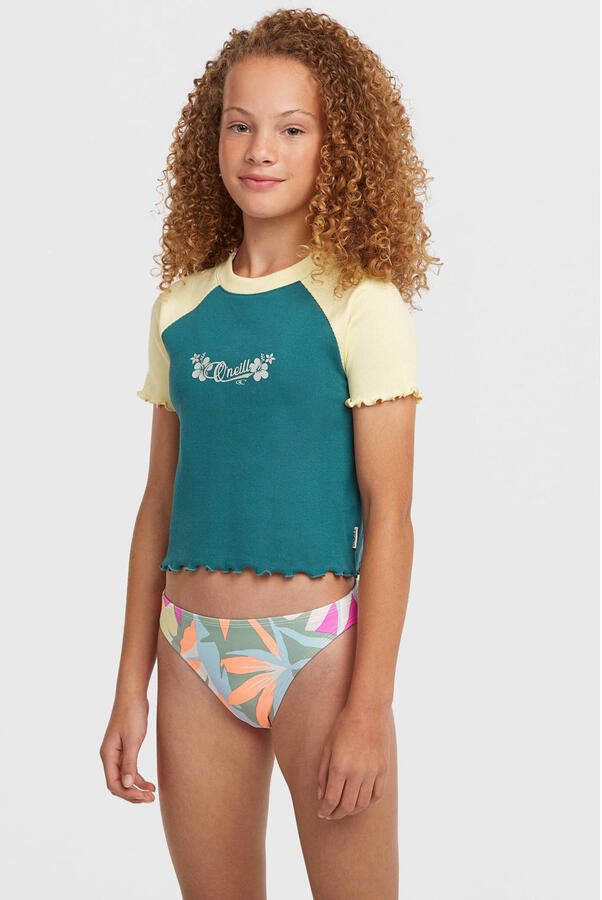 O'Neill T-shirt donkergroen rib gebreid