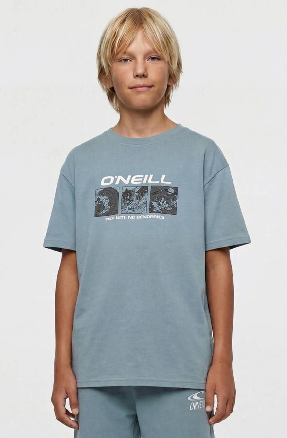 O'Neill T-shirt lichtblauw Jongens Katoen Ronde hals Effen