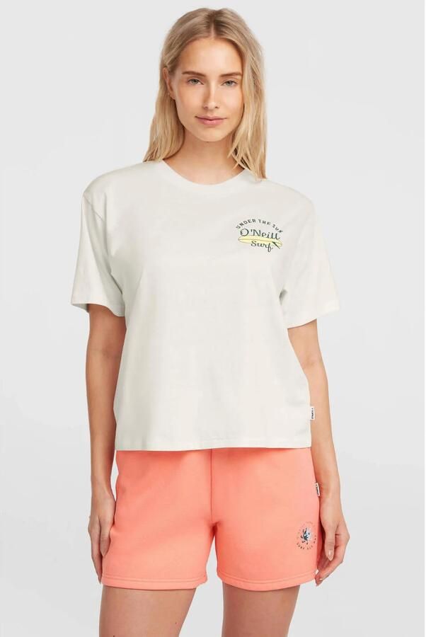 O'Neill T-shirt met backprint ecru