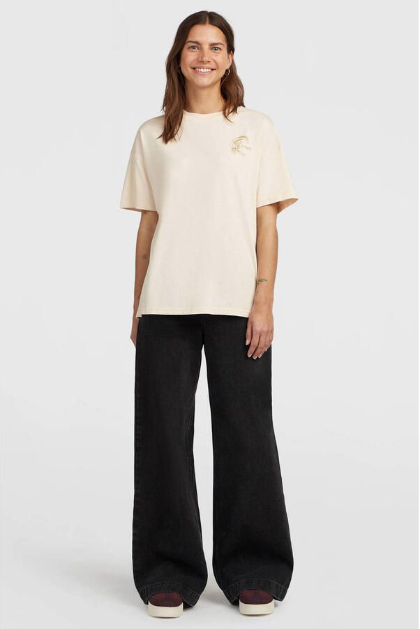 O'Neill T-shirt met backprint ecru
