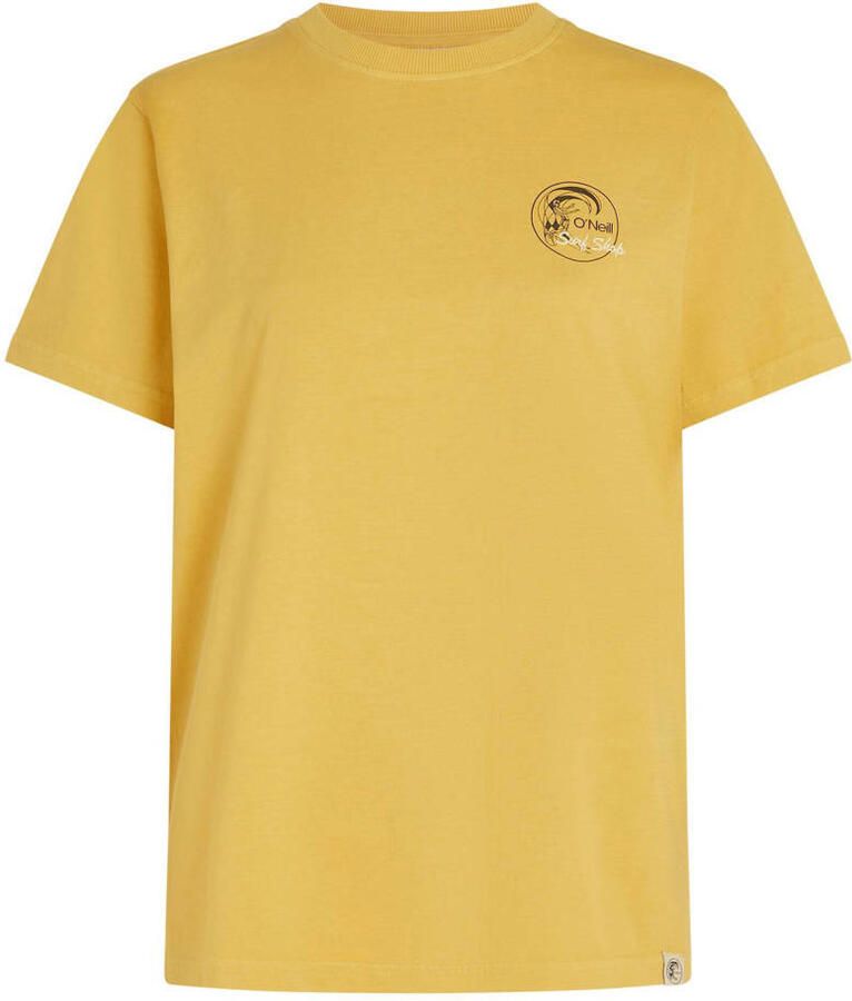 O'Neill T-shirt met backprint geel - Foto 2