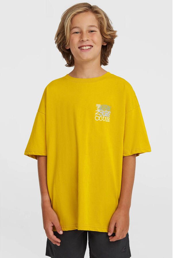 O'Neill T-shirt met backprint geel