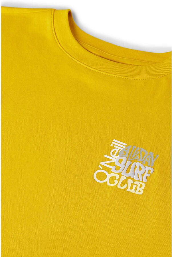 O'Neill T-shirt met backprint geel - Foto 2